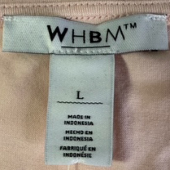 NWT WHBM Sleeveless V-Neck Button Front Tie Bottom Top Size L - Picture 6 of 8